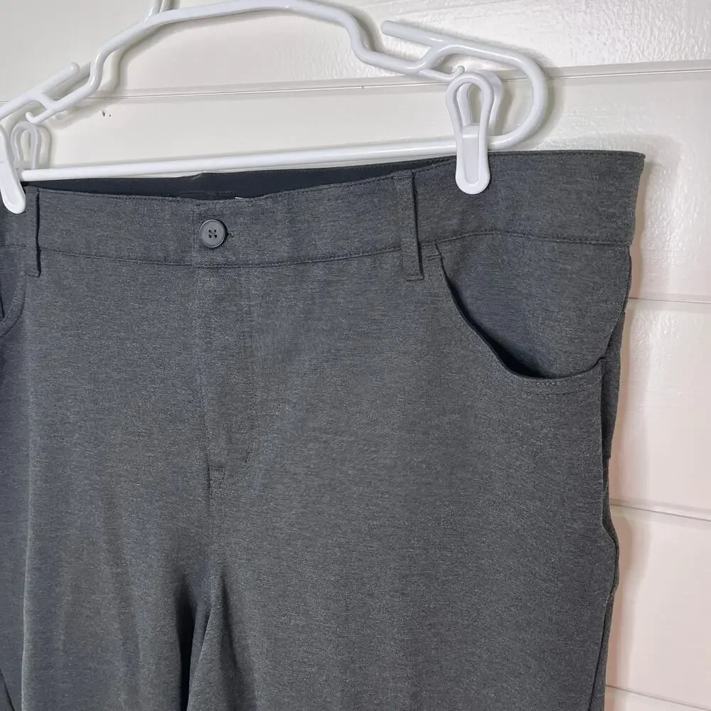 Torrid Skinny Pants High Rise‎ Stretch Zip Fly Ankle Career Gray Womens 28T Tall